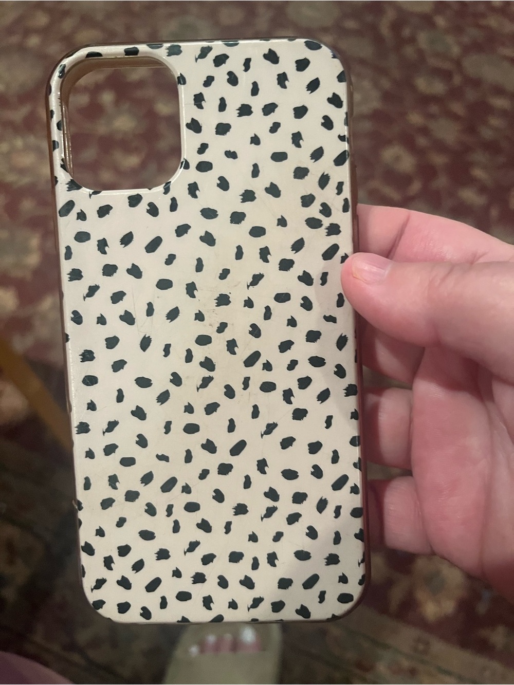 Animal Print Cream and Black Protective Phone Case